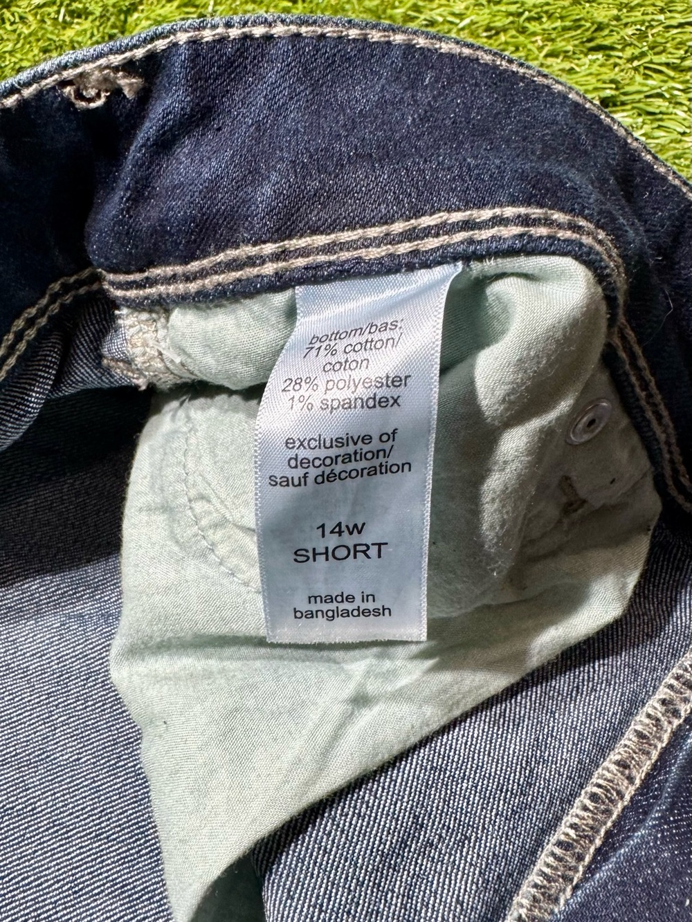 maurices Denim Flex Bootcut Jeans Mid Rise Stretch Women’s 14W Navy Blue - Picture 6 of 14